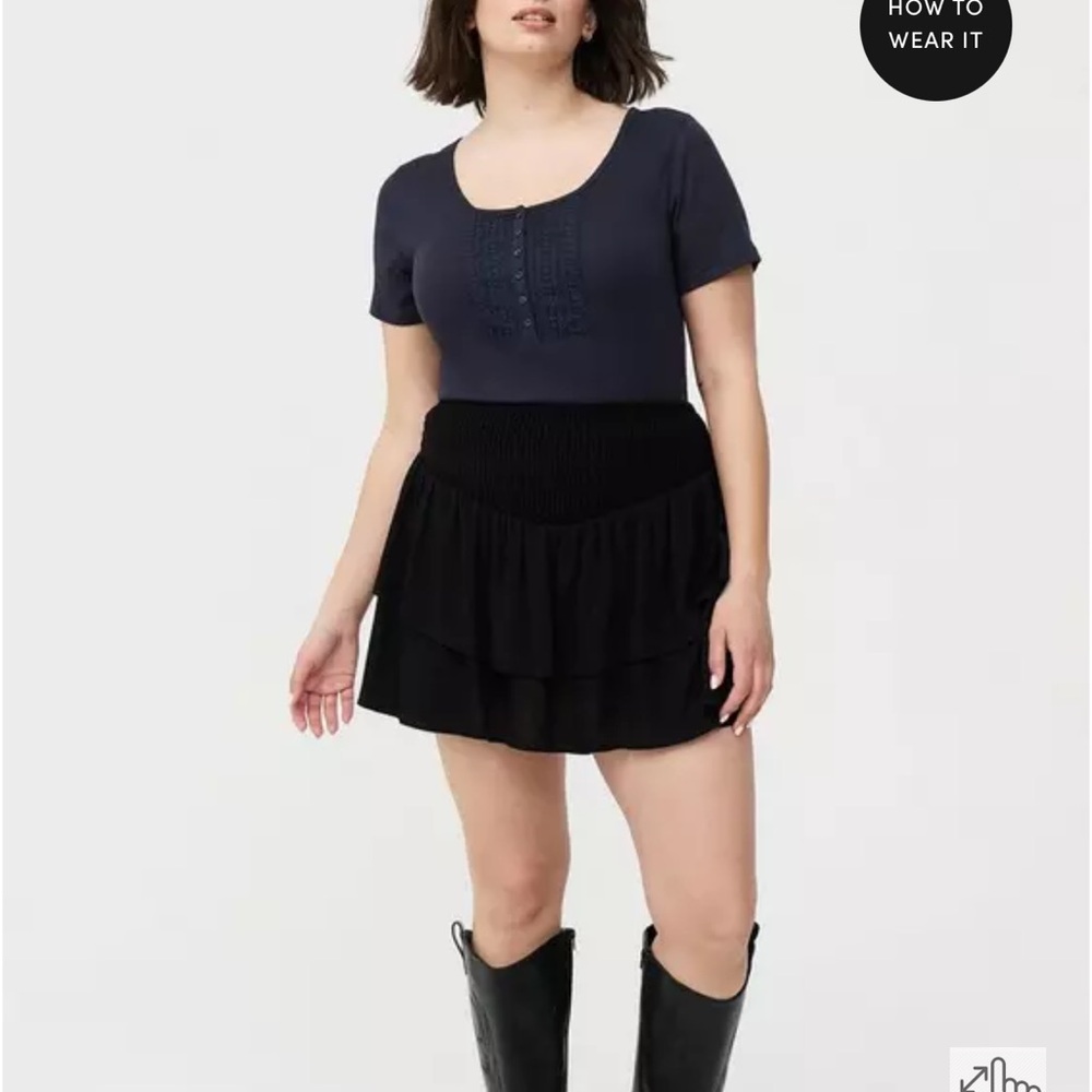 Torrid pull on ruffle skort